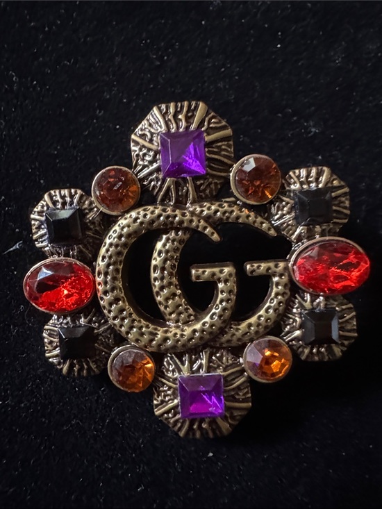 Gucci Jewelry - Earrings gold -Tone Brooch /pin signed in back
